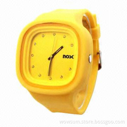 2014 Hot Sale Jelly Silicone Watch, CE Certified, RoHS Directive-compliant, Quartz Movement